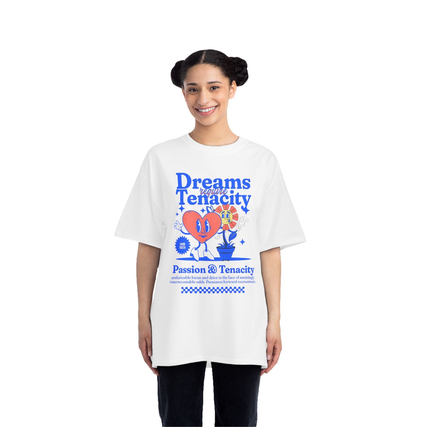 Dreams & Tenacity Graphic T-Shirt - Passion & Tenacity Tee for Motivation