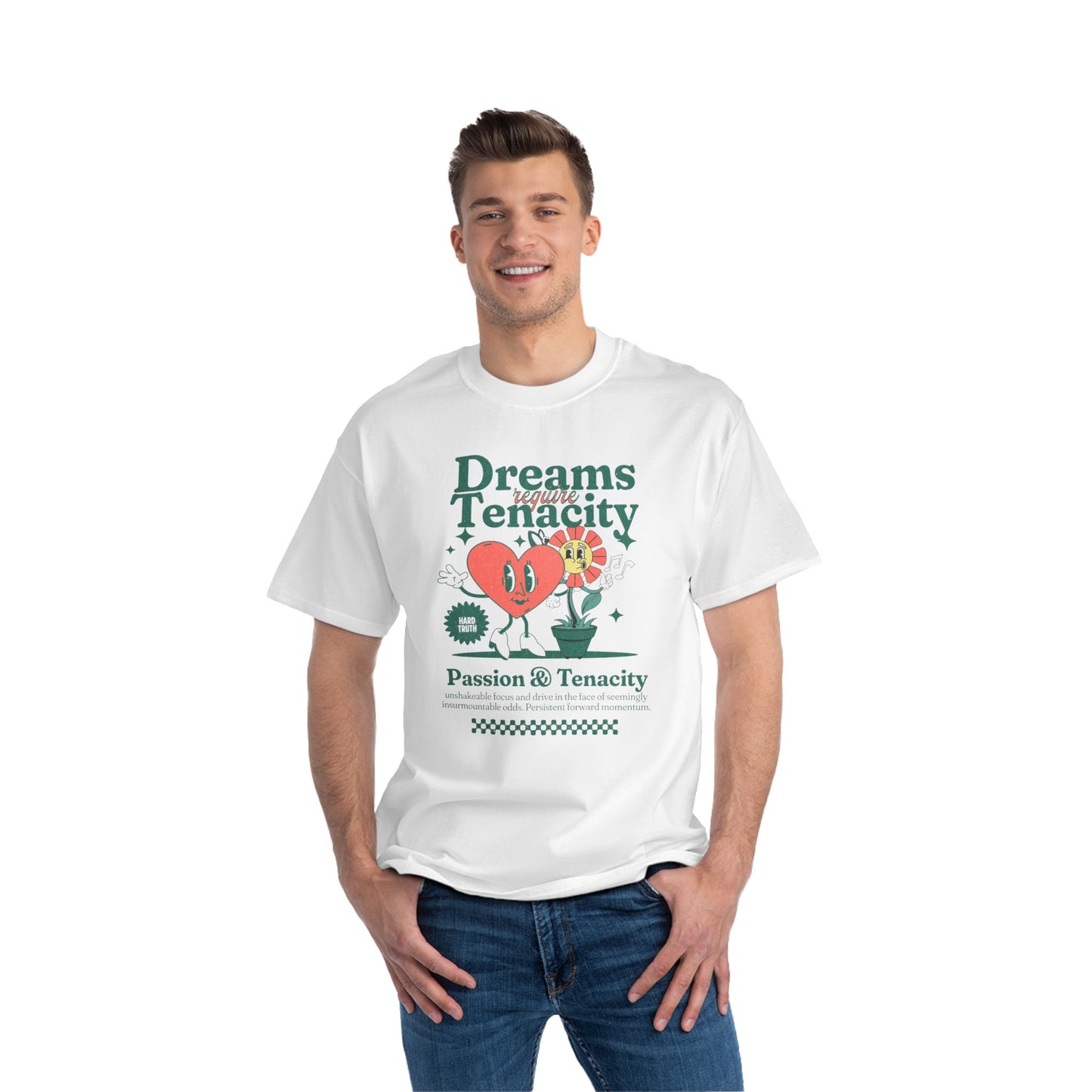 Inspirational Short-Sleeve T-Shirt - "Dreams Require Tenacity"