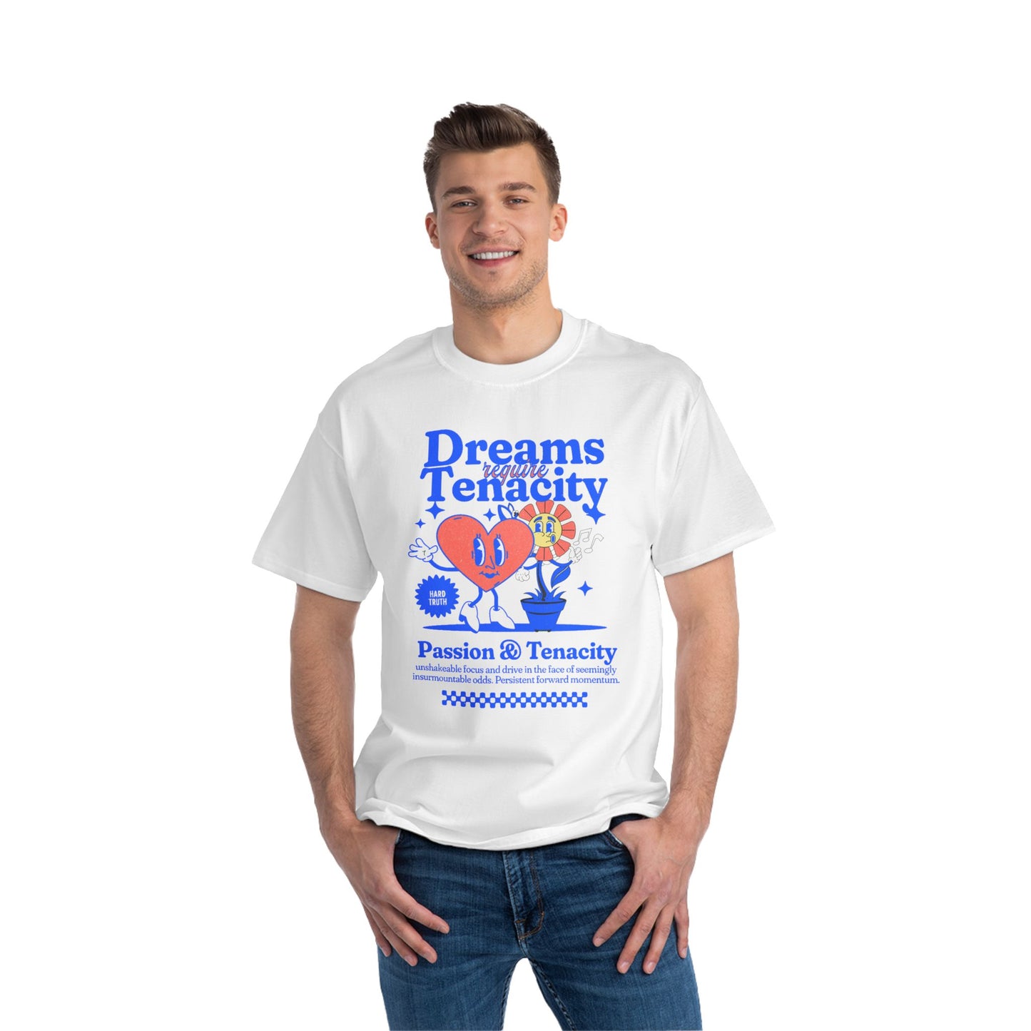 Dreams & Tenacity Graphic T-Shirt - Passion & Tenacity Tee for Motivation