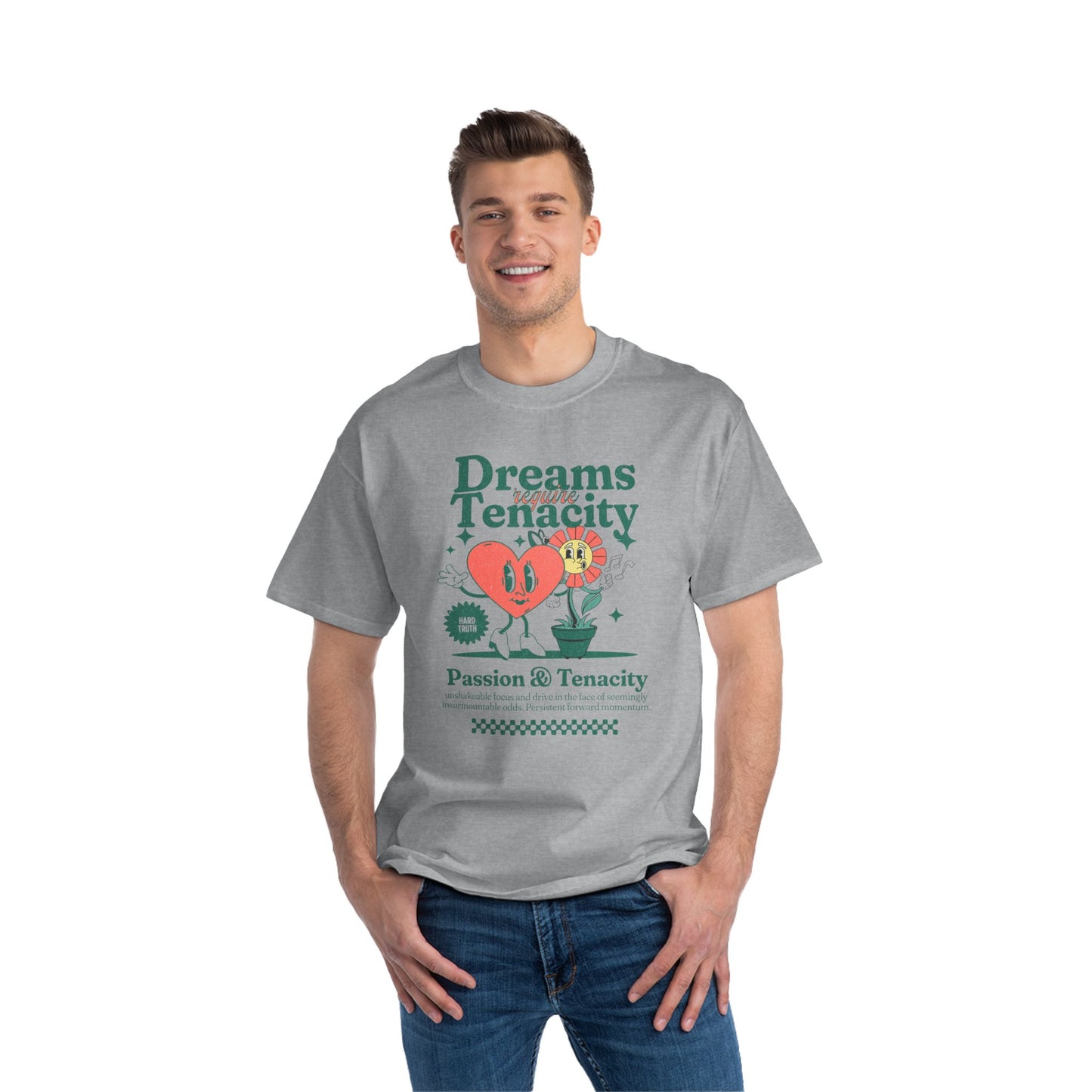 Inspirational Short-Sleeve T-Shirt - "Dreams Require Tenacity"