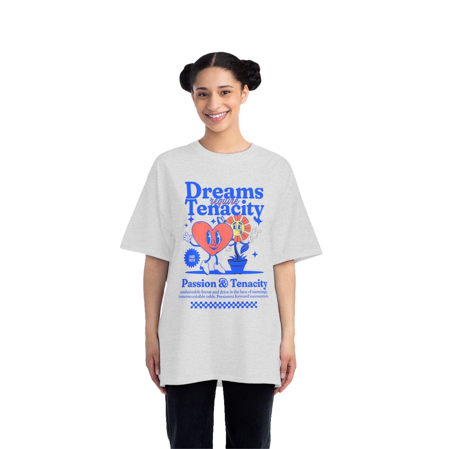 Dreams & Tenacity Graphic T-Shirt - Passion & Tenacity Tee for Motivation