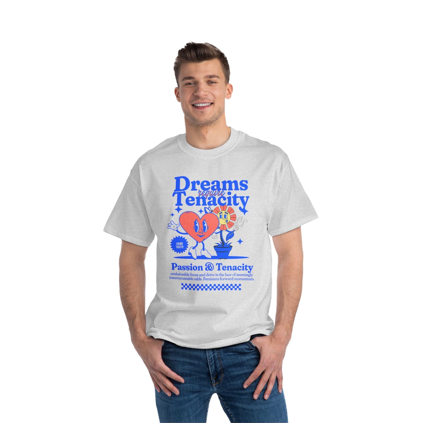 Dreams & Tenacity Graphic T-Shirt - Passion & Tenacity Tee for Motivation